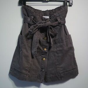 Charcoal Paperbag Skirt